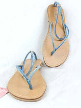 Load image into Gallery viewer, RUBIRU SANDALO 716 STRASS AZZURRO