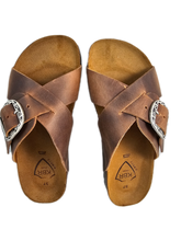 Carica l'immagine nel visualizzatore di Gallery, KBR sandalo in pelle col cuoio Formentera