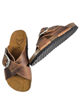 Carica l'immagine nel visualizzatore di Gallery, KBR sandalo in pelle col cuoio Formentera