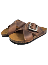 Carica l'immagine nel visualizzatore di Gallery, KBR sandalo in pelle col cuoio Formentera