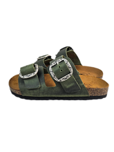 Carica l'immagine nel visualizzatore di Gallery, KBR SANDALO OSAKA  DOPPIA FIBBIA VERDE