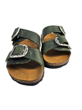 Carica l'immagine nel visualizzatore di Gallery, KBR SANDALO OSAKA  DOPPIA FIBBIA VERDE