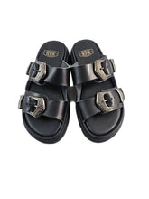 Load image into Gallery viewer, Rpk slipper ROCK in pelle nera