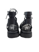 Load image into Gallery viewer, Rpk sandalo  PUNK in pelle nera