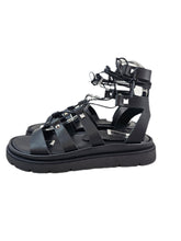 Load image into Gallery viewer, Rpk sandalo  PUNK in pelle nera