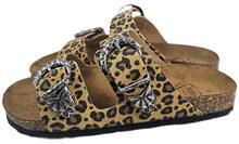 Carica l'immagine nel visualizzatore di Gallery, KBR slipper TOĶIO DOPPIA FIBBIA LEOPARD