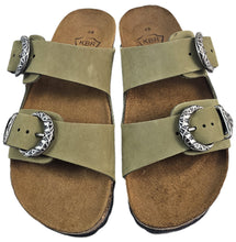 Carica l'immagine nel visualizzatore di Gallery, KBR slipper TOĶIO DOPPIA FIBBIA MILITARE