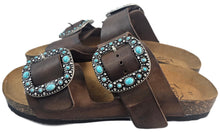 Carica l'immagine nel visualizzatore di Gallery, KBR slipper KOBE moka vintage/celeste