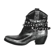 Carica l'immagine nel visualizzatore di Gallery, REP-KO TEX CV717-C VACCHETTA NERA/ARGENTO CON GHETTA