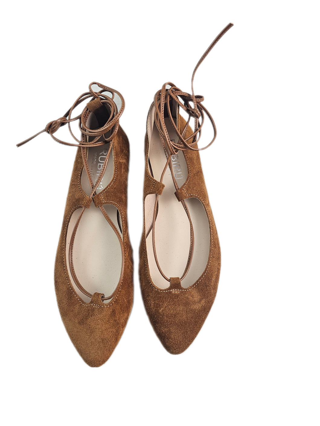 RUBIRU BALLERINA ALLACCIATA 5756 cuoio