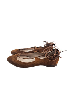 RUBIRU BALLERINA ALLACCIATA 5756 cuoio